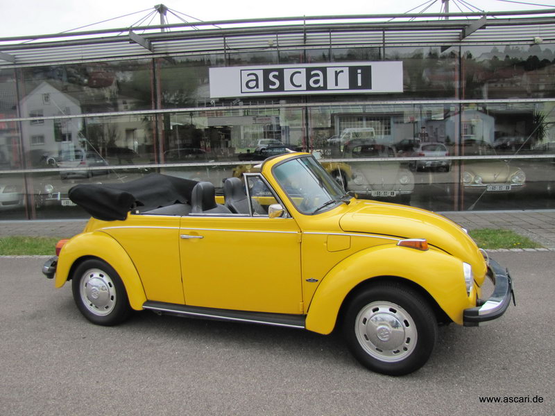 VW Käfer Cabrio 1303 fuel injection-gelb | ascari GmbH